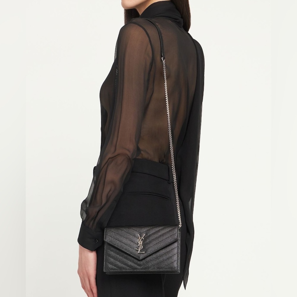 Saint Laurent Cassandre Leather Shoulder Bag - Picture 2 of 15
